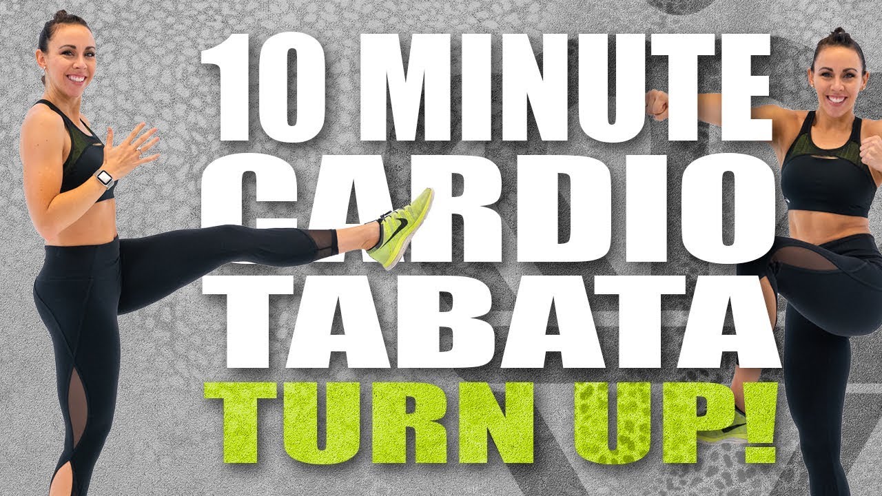 10 Minute CARDIO TABATA TURN UP WORKOUT! with Sydney Cummings