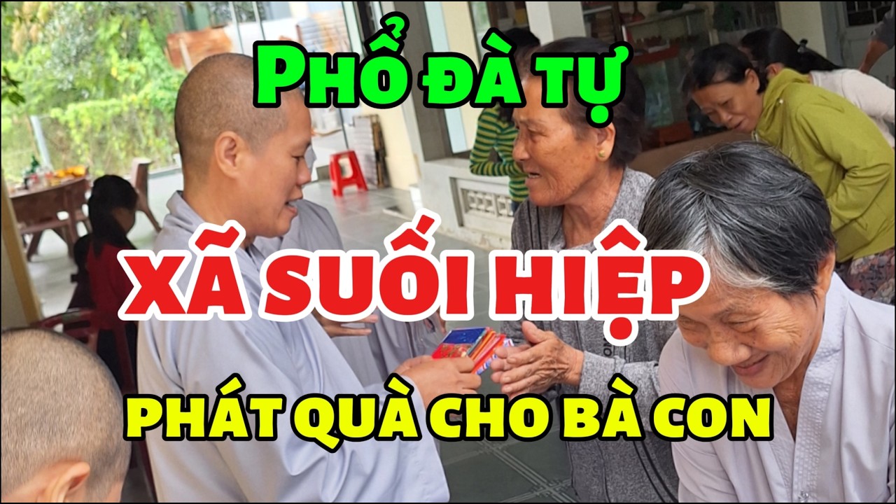 Chùa Phổ Đà xã suối hiệp, phát quà nhân dịp đầu xuân. 