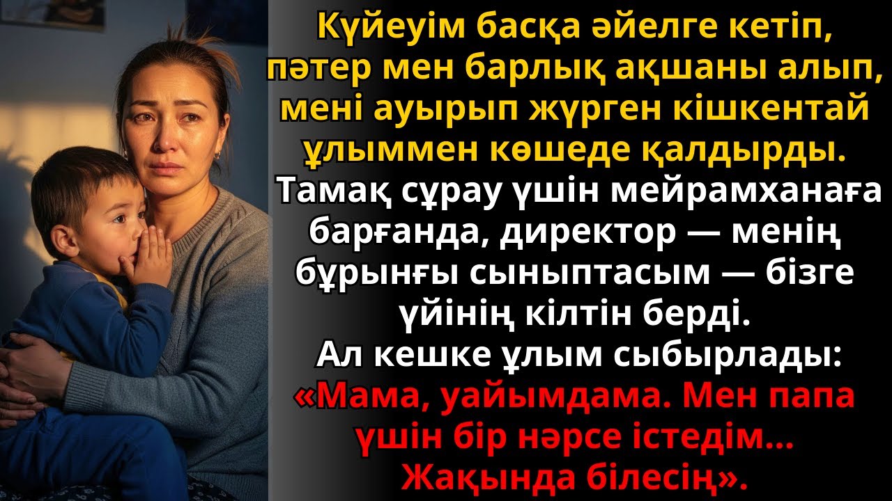 Күйеуім сатқындап бәрін тартып алды, бірақ ұлымның бір сыбыры тағдырымды өзгертті | Әсерлі әңгіме