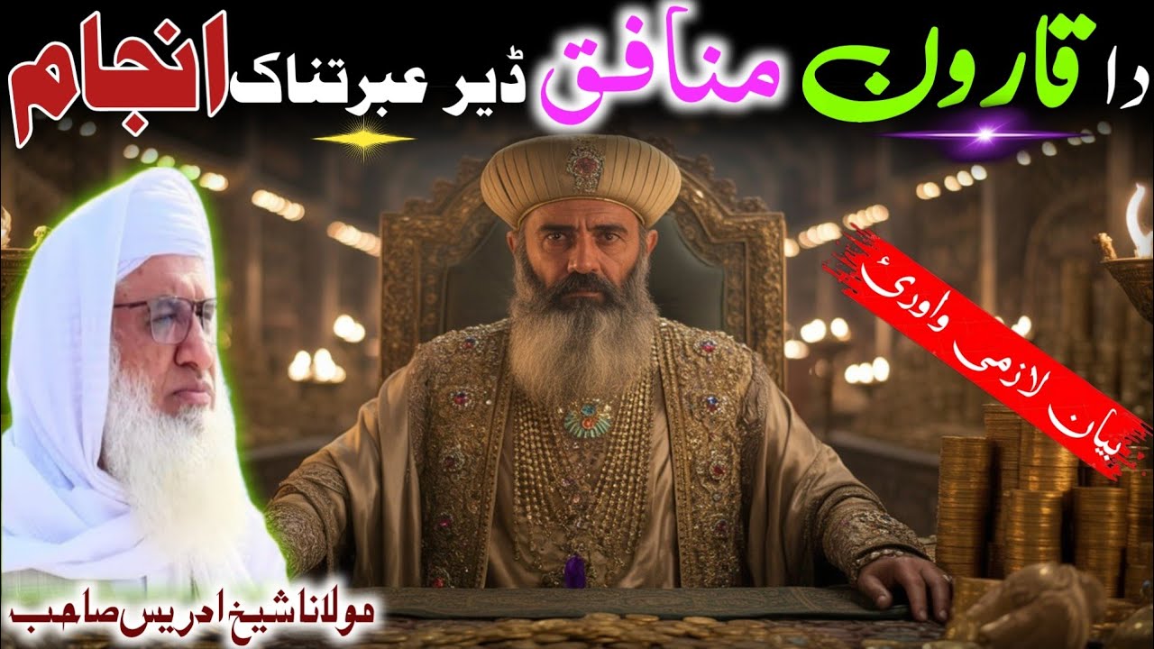 Maulana Muhammad Idress Saib/ دا قارون منافق انجام / Pushto Bayan 