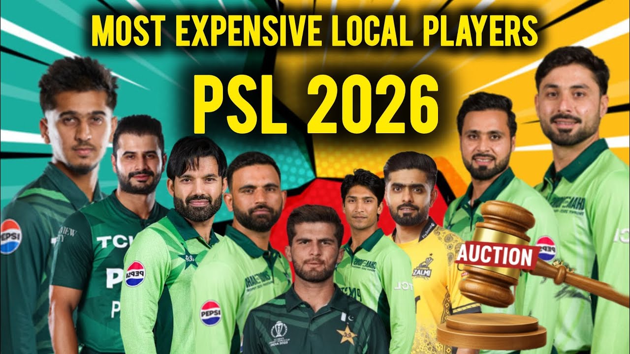 PSL 2026 Top 10 Most Expensive Local Players 🇵🇰💰 | PSL 11 Auction Biggest Pakistani Buys