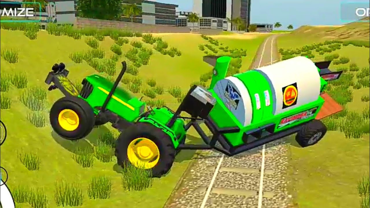 tractor driving simulator | tractor driving game | tractor trolley game 3d