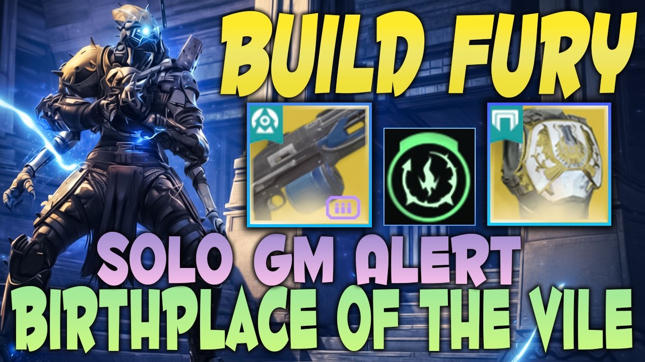 Solo Grandmaster Alert Birthplace of the Vile | ARC Titan Fury Build! Destiny 2 Renegades