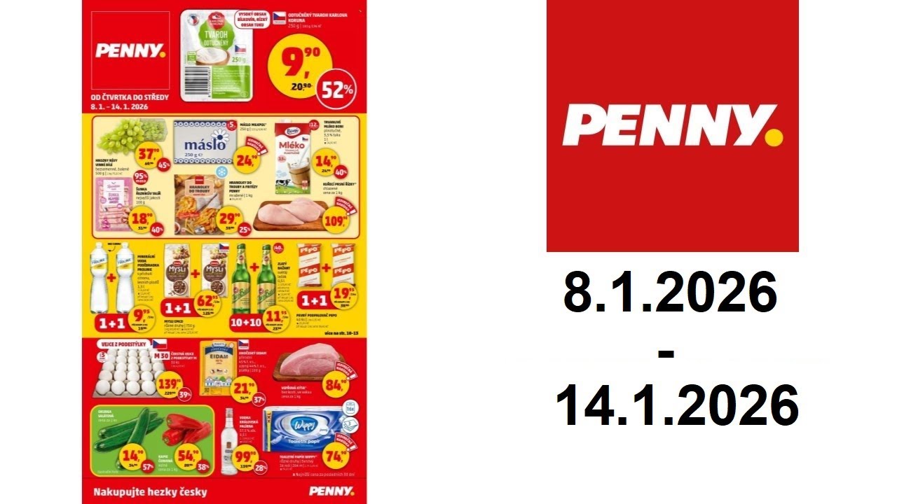 Leták PENNY - Nakupujte hezky česky - 8.1.2026 - 14.1.2026