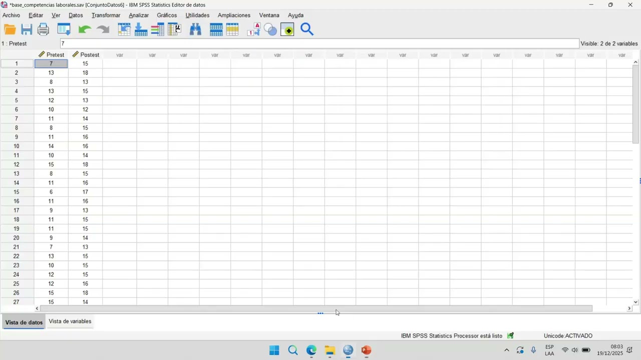 Prueba Para Muestras Relacionadas con SPSS y RStudio