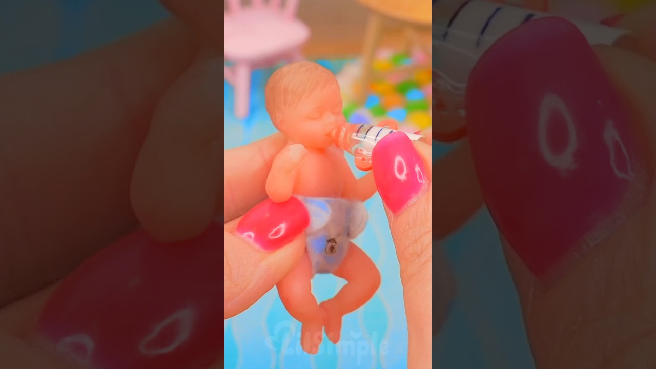 DIY My mini baby things #babydoll #doll #minithings how to make cute #diy things