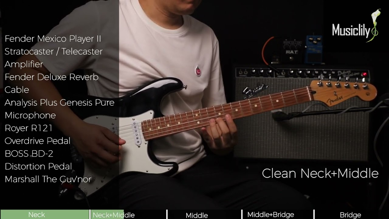 Clean Tone Demo: Musiclily Pro ST-FAT60S Alnico 2 Strat Pickups
