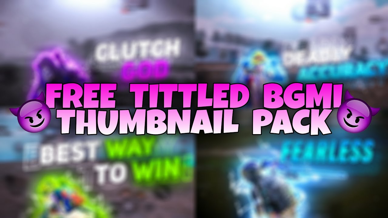 Bgmi thumbnail pack free😈 || free  bgmi thumbnails with text|| Pre-edited bgmi thumbnail pack