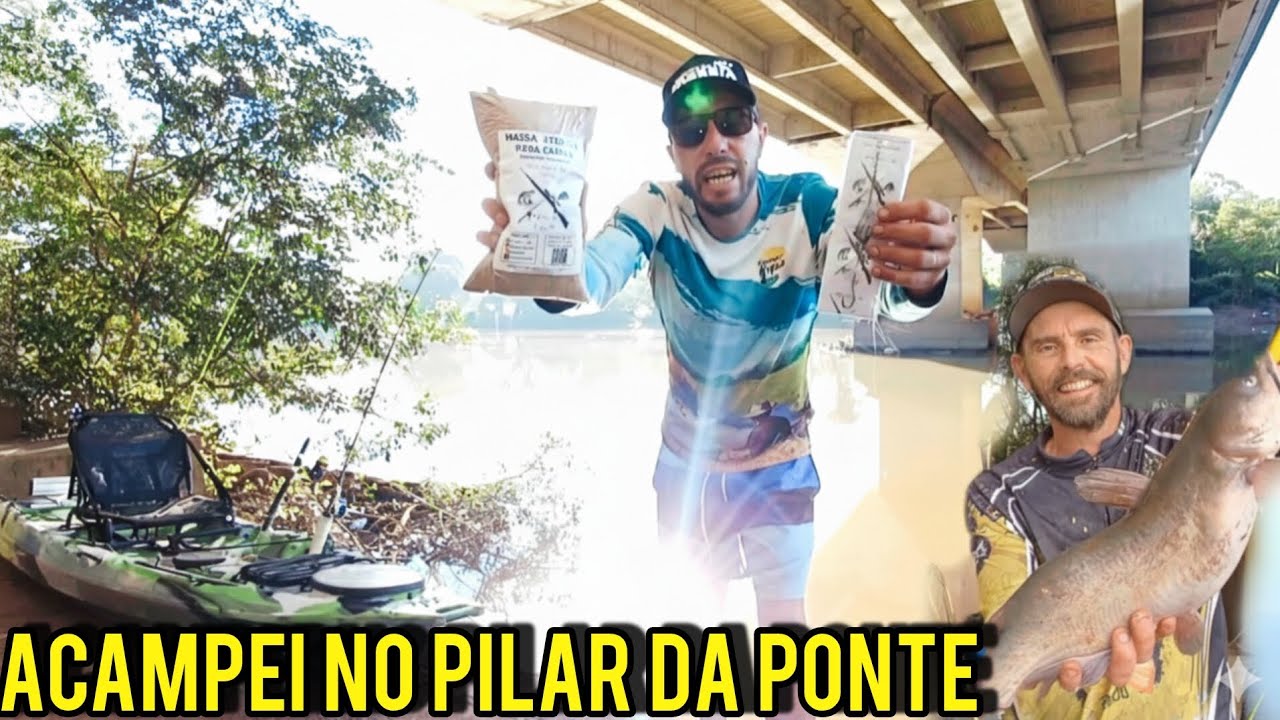 ESSE LUGAR NÃO FALHA🏆!!! PESCAMOS, ASSAMOS E ACAMPAMOS NOS PILARES DO RIO CAI 🎣🏕