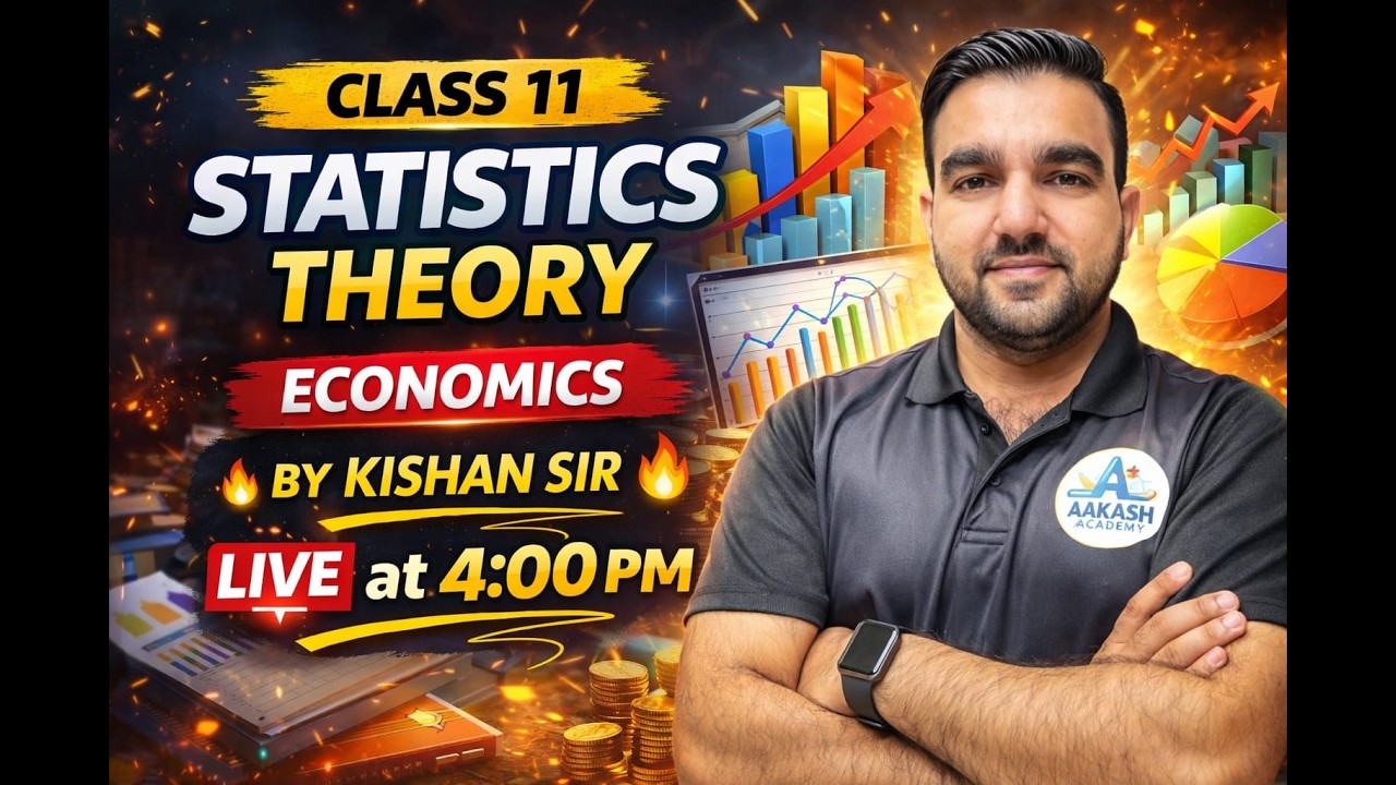 Class 11 Statistics Theory | Economics | Complete Concept + Important Questions | Kishan Sir🔥