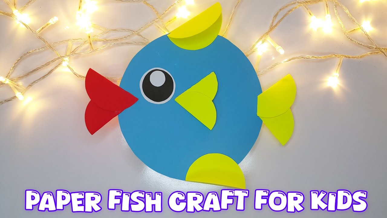 Easy Paper Fish Craft for Kids | Simple & Colorful 🐟🪸🐠