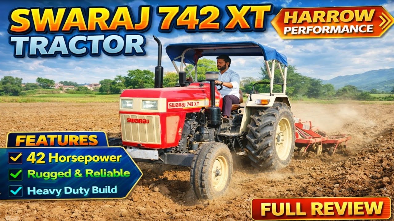 Swaraj 742 XT Harrow Performence Full Video! #viral #video #tractor #performance #trending 