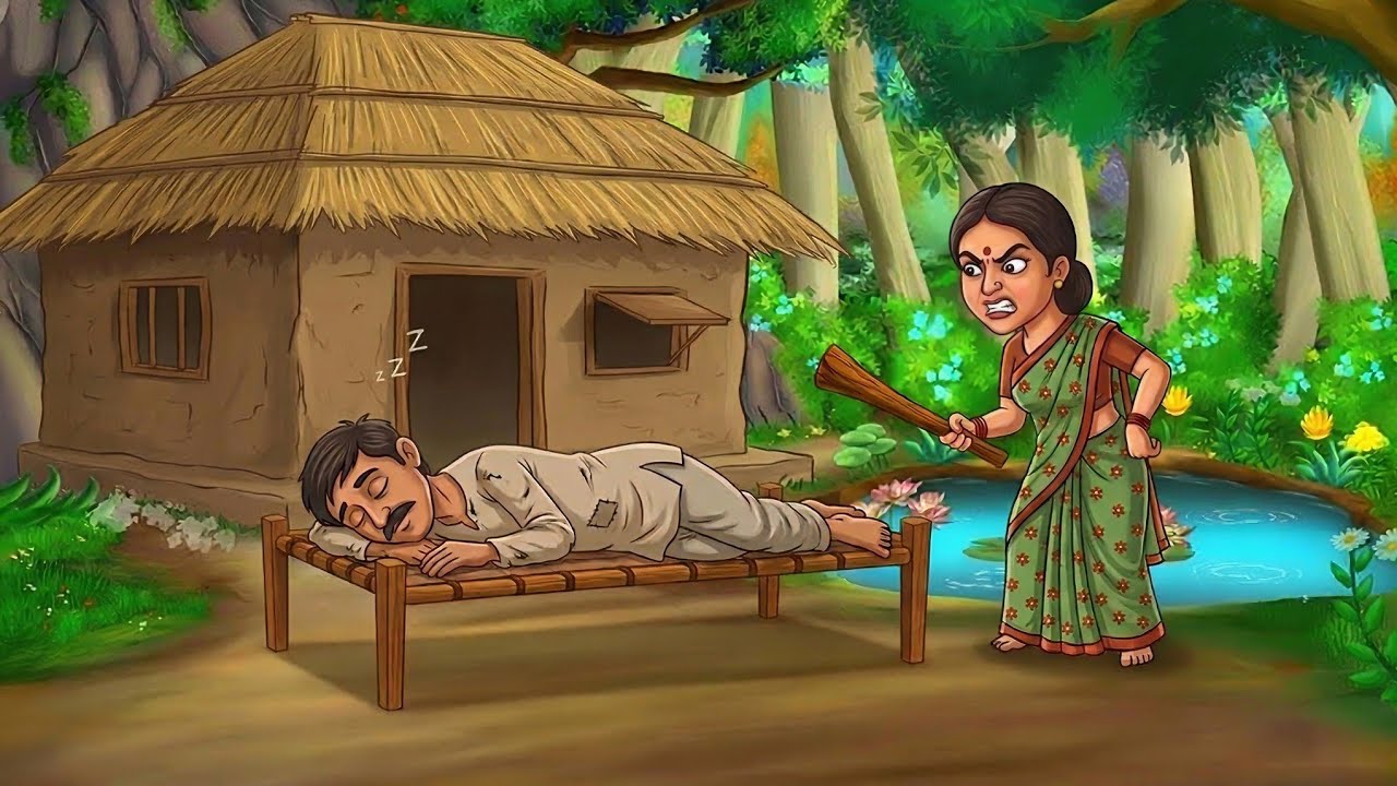 आलसी लकड़हारा | Aalsi Lakadhara | Hindi Kahani | Moral Stories | Cartoon Story | Kahaniyan