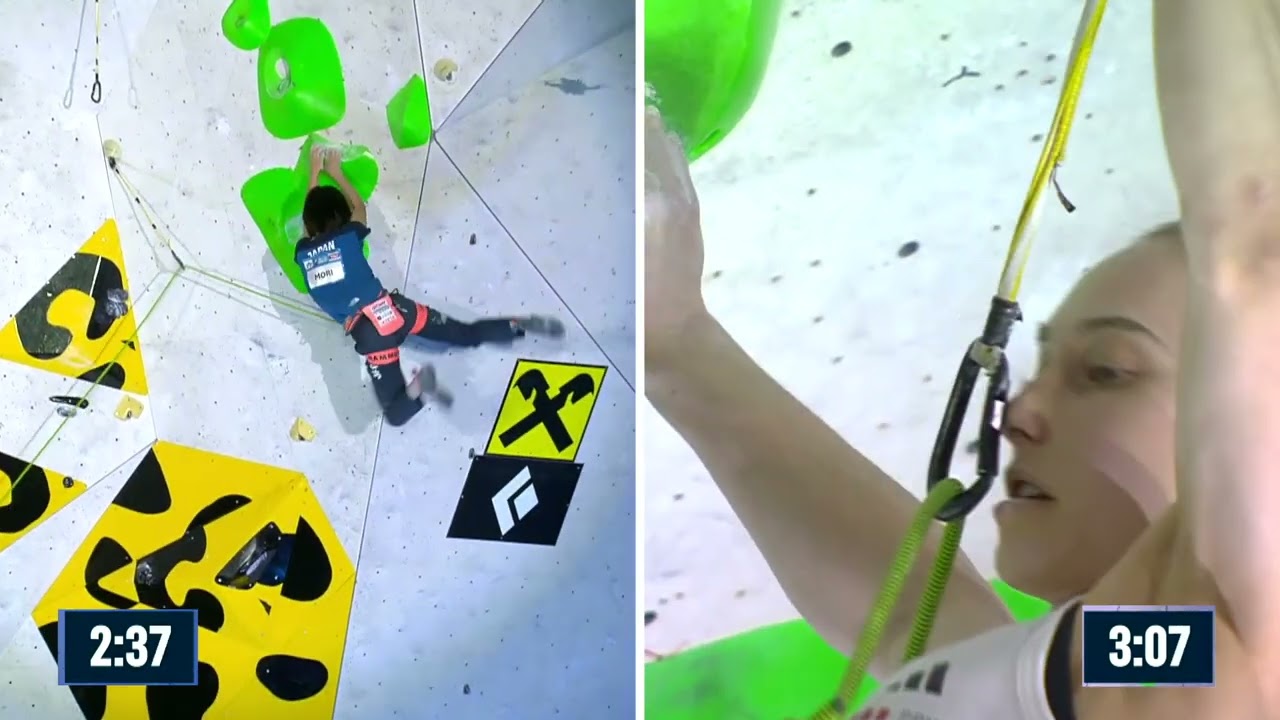 Janja Garnbret V Ai Mori - pacing comparison