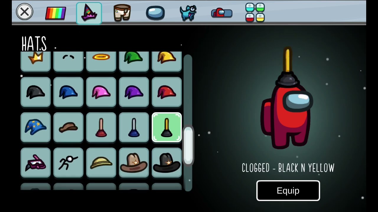 All my collection in among us ( skins,visors,nameplates,pets,hats,cosmicubes)