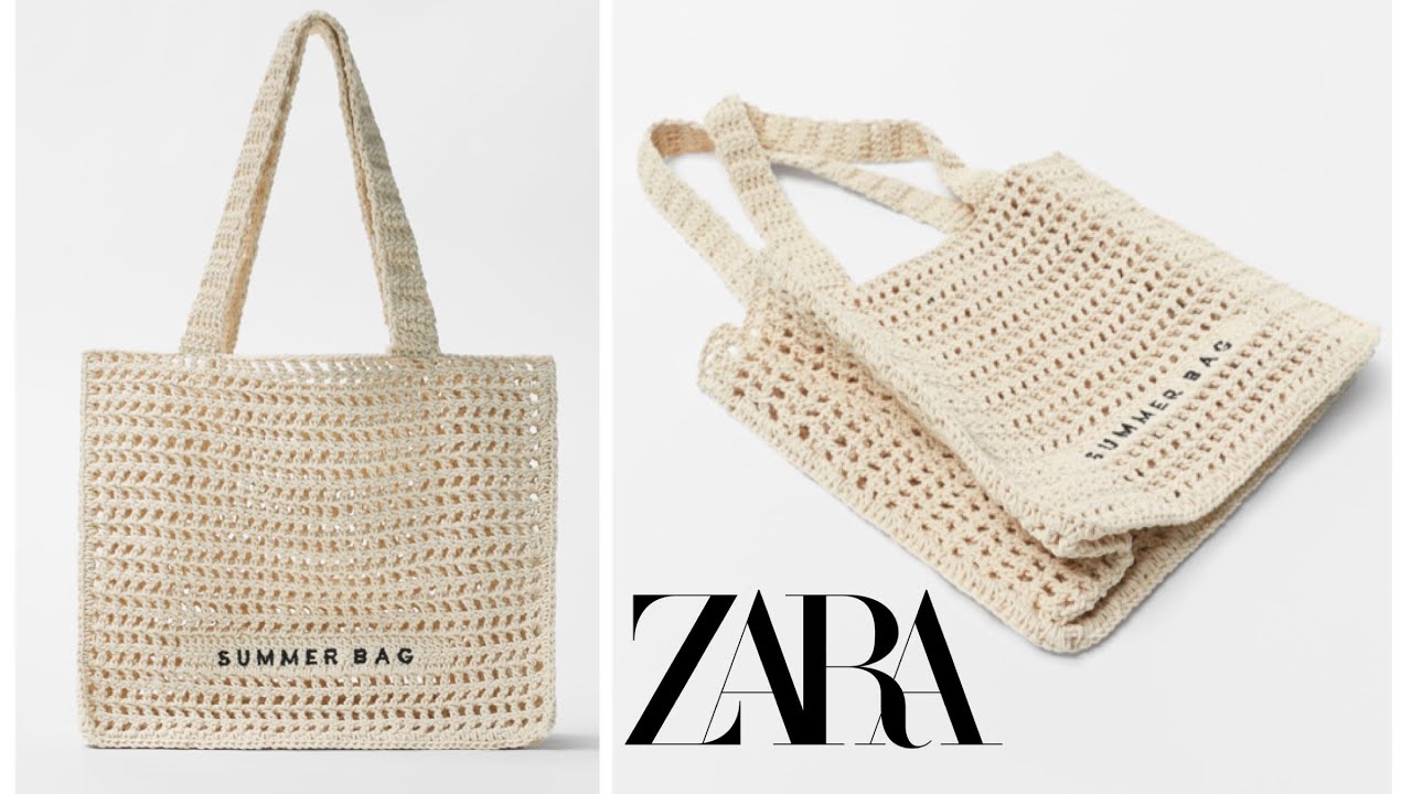 ZARA MARKA PLAJ ÇANTA YAPIMI - ZARA KIDS ÖRGÜ TOTE ÇANTA