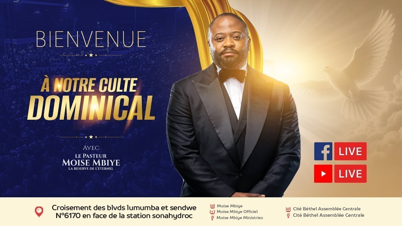 CULTE DOMINICAL /DIMANCHE 21.09.2025/ AVEC LE PASTEUR MOISE MBIYE