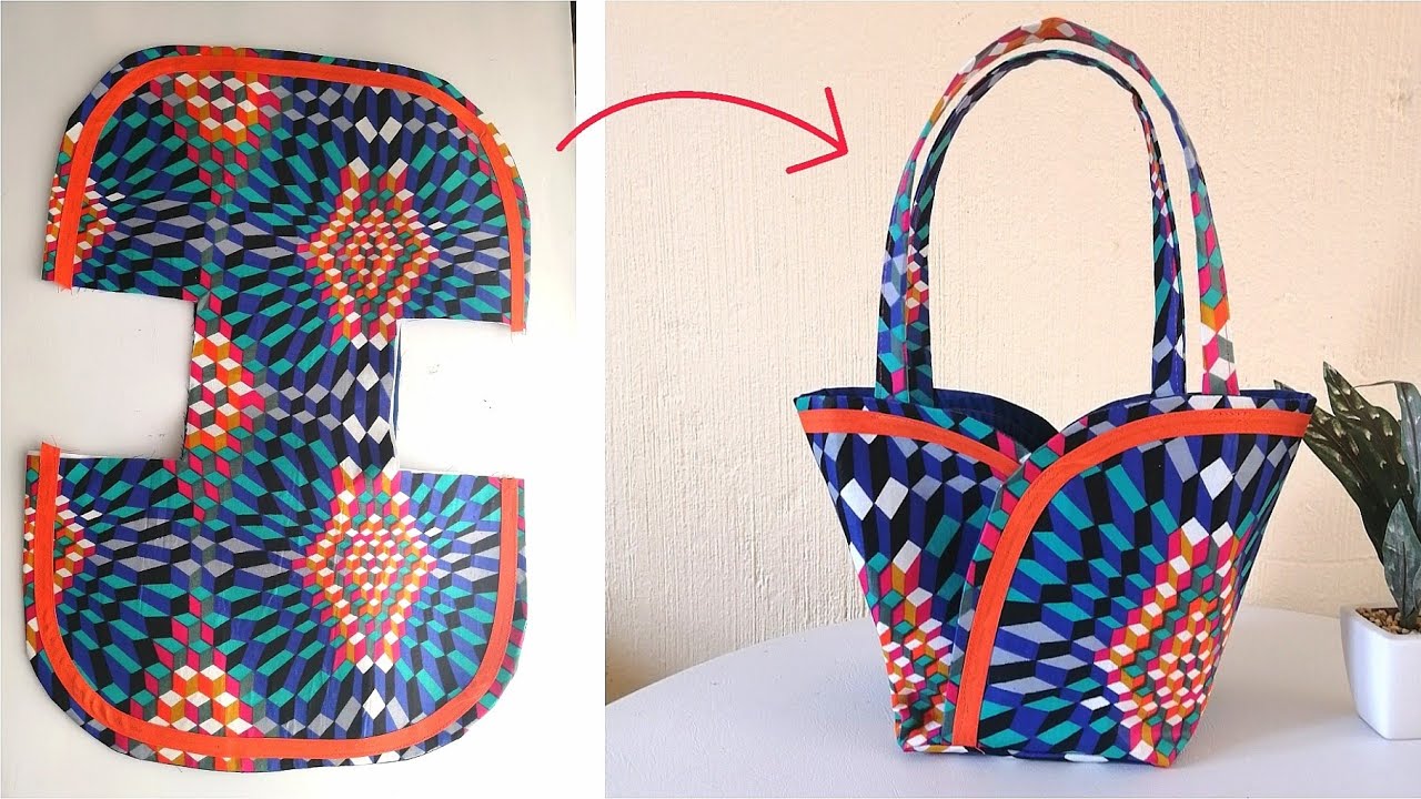 DIY Interesting Cute Basket bag Design Very Easy  Handbag Sewing