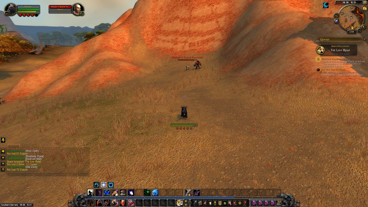 Quest 231: Put the Fear in Them (WoW, Horde, Tauren, Druid)