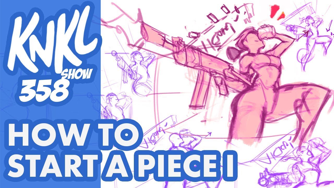 KNKL 358: How to START a piece part 1 (Let's draw FORTNITE, 40 mins of LIVE drawing!)