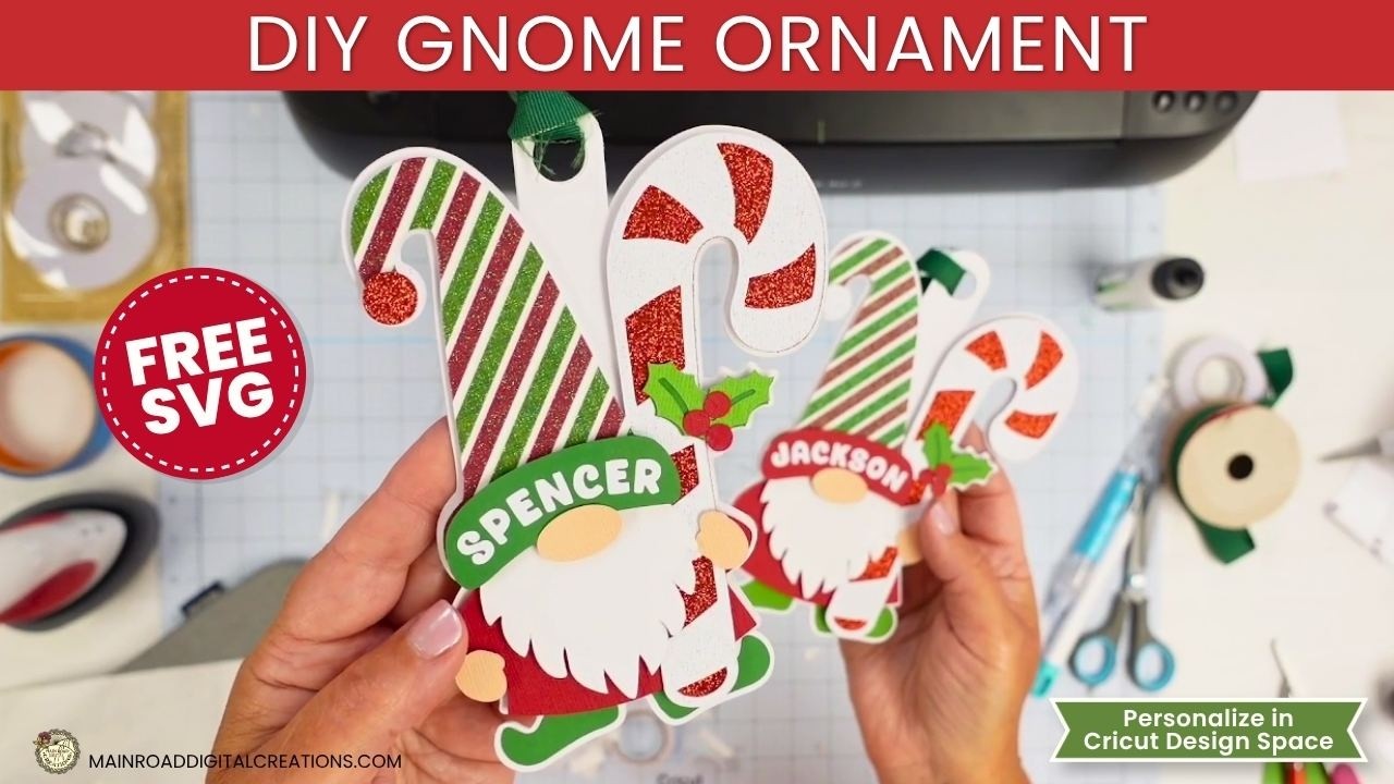 Бесплатный SVG-файл украшения &laquo;Гном&raquo; | DIY новогодние поделки из картона на Cricut