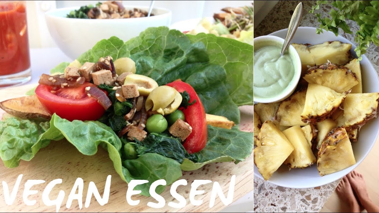 Was ich an einem Tag esse (vegan) #2 + SALAT WRAPS REZEPT
