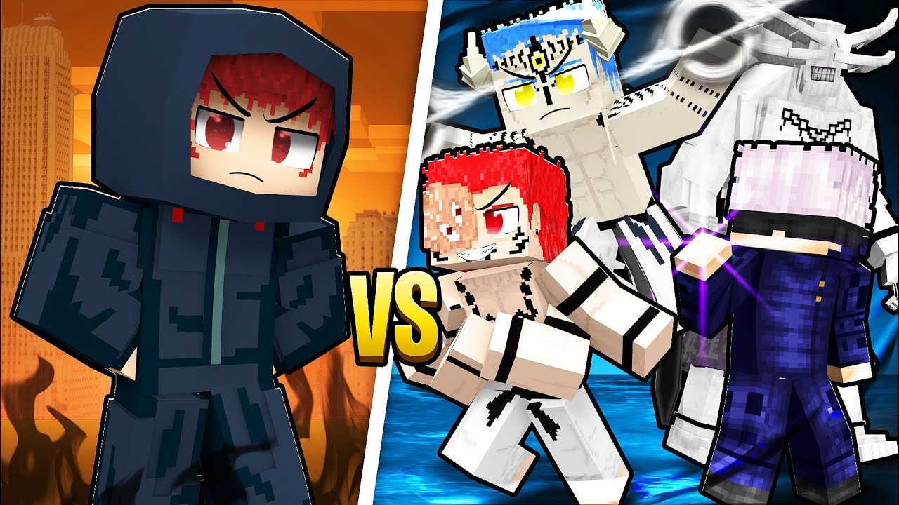 Itadori Modulo contra JUJUTSU KAISEN no Minecraft