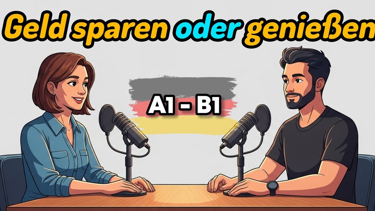 Geld sparen oder Geld genießen , Learn German with Podcast A2-B1 #deutschlernen #learngerman 