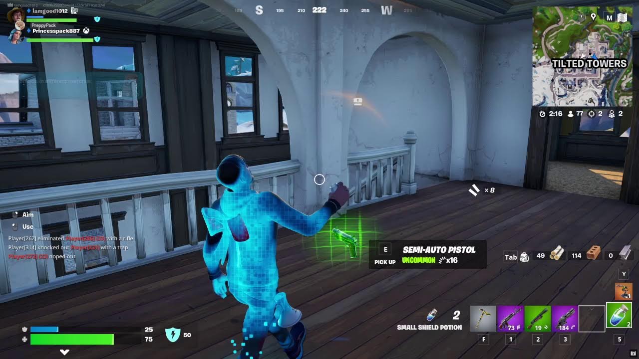 Playing Fortnite