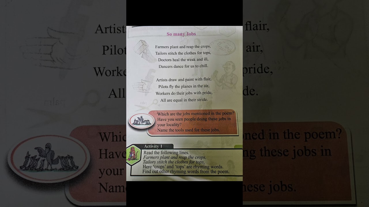 So many jobs #class3 #poem #poem3 #std3