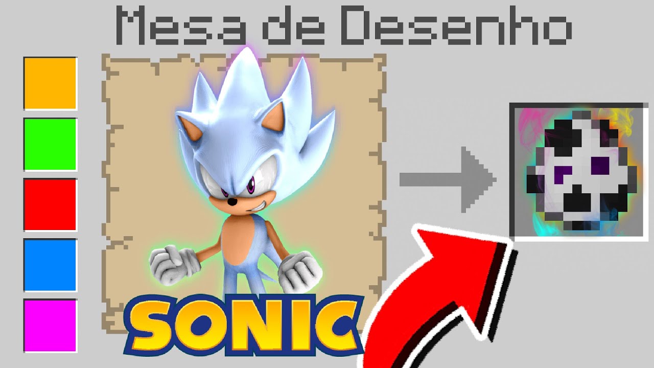 TUDO QUE EU DESENHO DO HYPER SONIC APARECE NO MINECRAFT! ‹‹ P3DRU ››