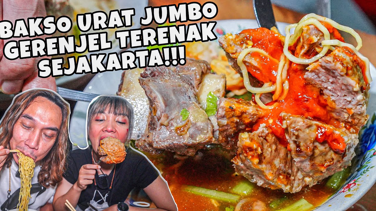 DIJAMIN LAPER! BAKSO URAT GERENJEL JUMBO TUMPAH CUKA 3 SENDOK! PAKE IGA TAPI KERAS #BBB