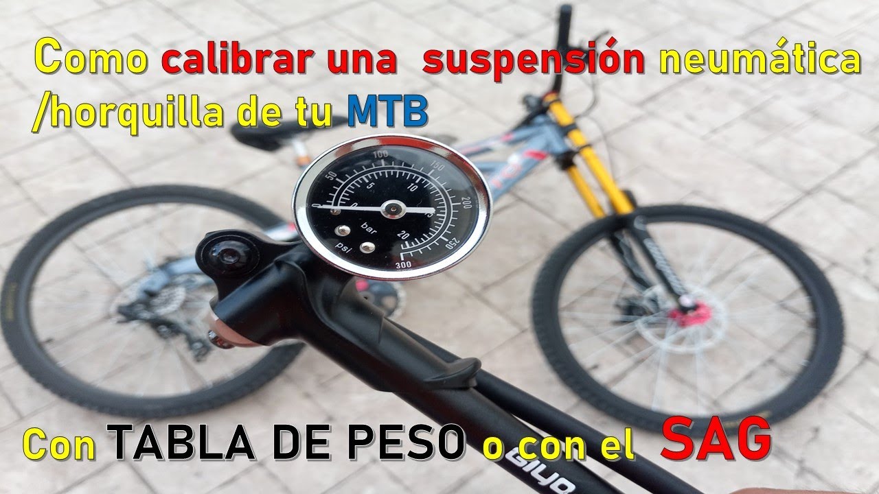 Como ajustar una  suspensión  neumática de bicicleta mtb