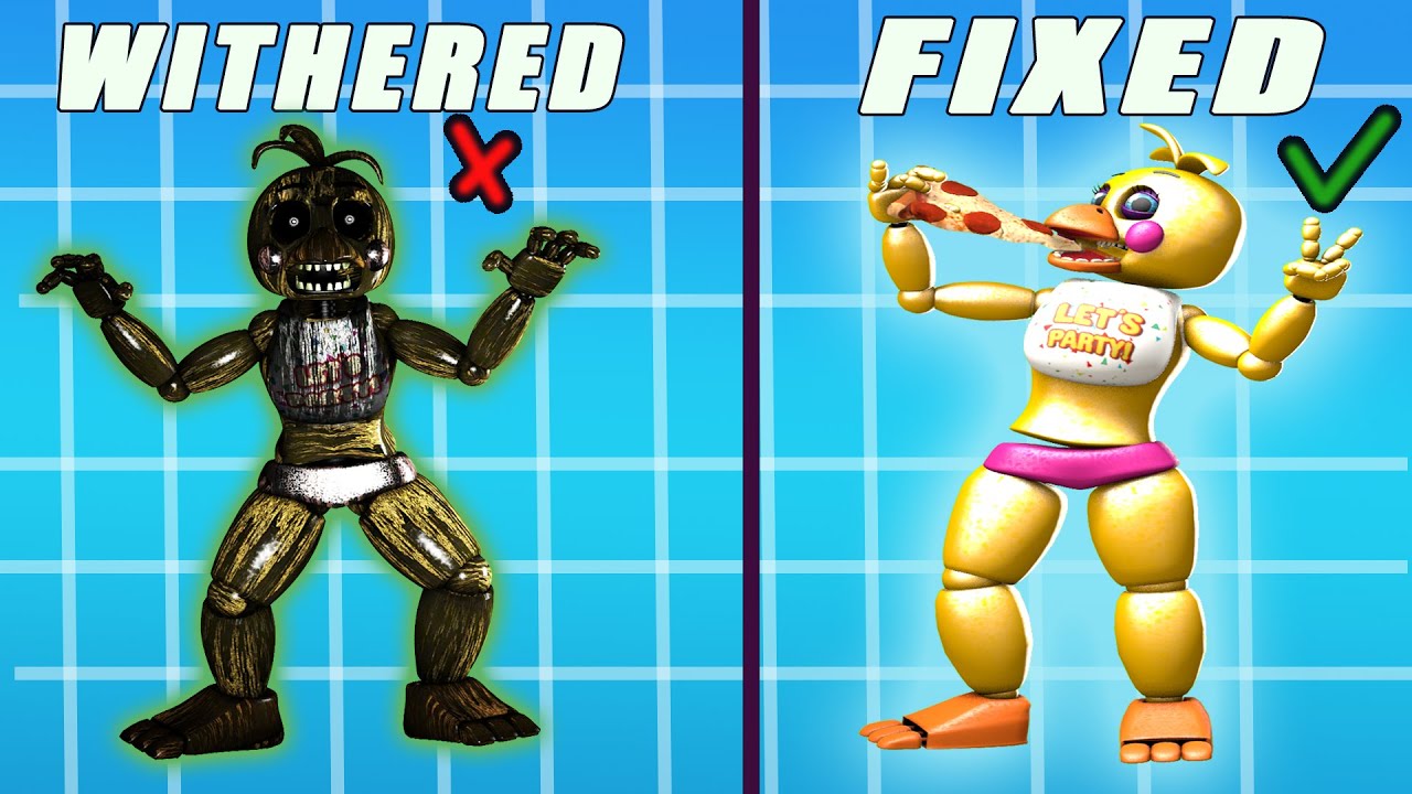 Fixed Vs WITHERED PHANTOM TOY HOAXES Animatronics
