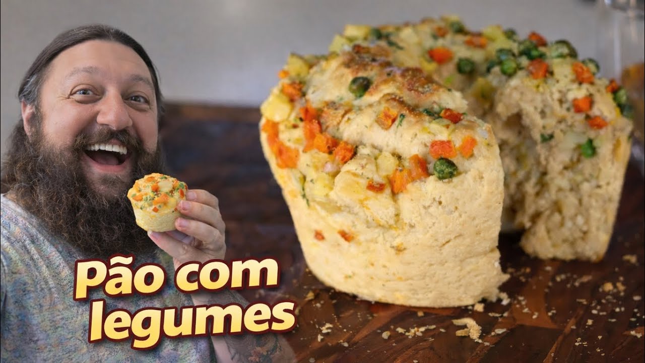 Esse Pão de Legumes com Pouca Sova Fica Incrível | na Airfryer