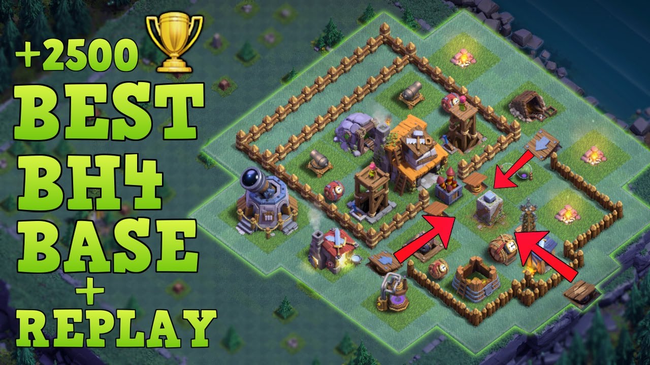 Builder Hall 4 Base 2023 / BH4 Builder Base + Defense Replay / Base Layout | Clash of Clans