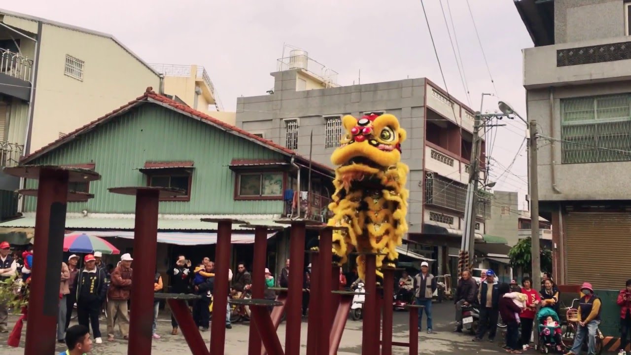 王功龍獅集團 中寮城隍廟跳樁1