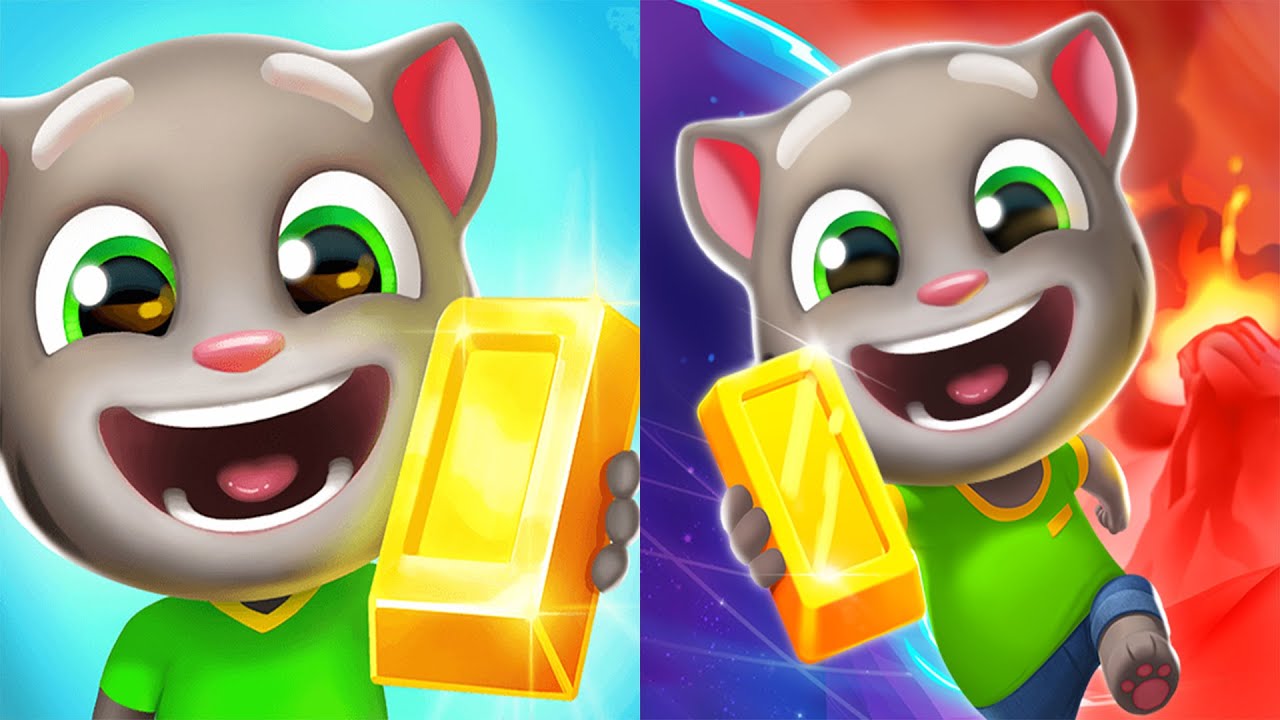 Talking Tom Gold Run VS Talking Tom Time Rush - All Levels Gameplay Android, ios (Part 104)