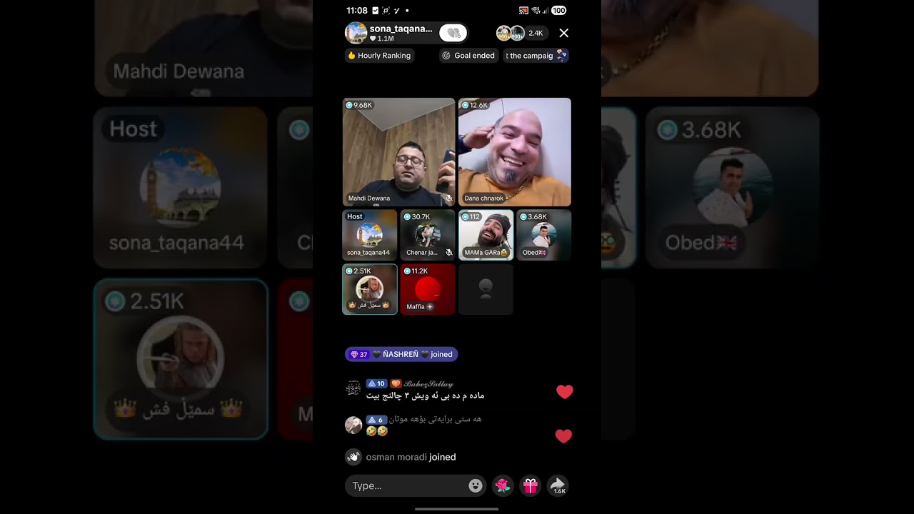 لایڤی تازە سۆنە تاقانە دانای چنارۆک مەهدی چێنەر فول بەزم مردم😂😂