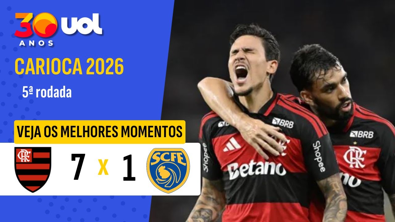 CARIOCA 2026: MELHORES MOMENTOS FLAMENGO 7 X 1 SAMPAIO CORRÊA-RJ
