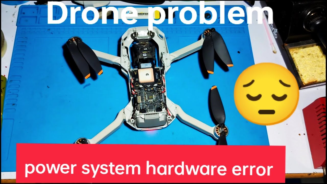 Dji Mini se drone crushed,watter damage, problem power system hardware error.restart aircraft repair