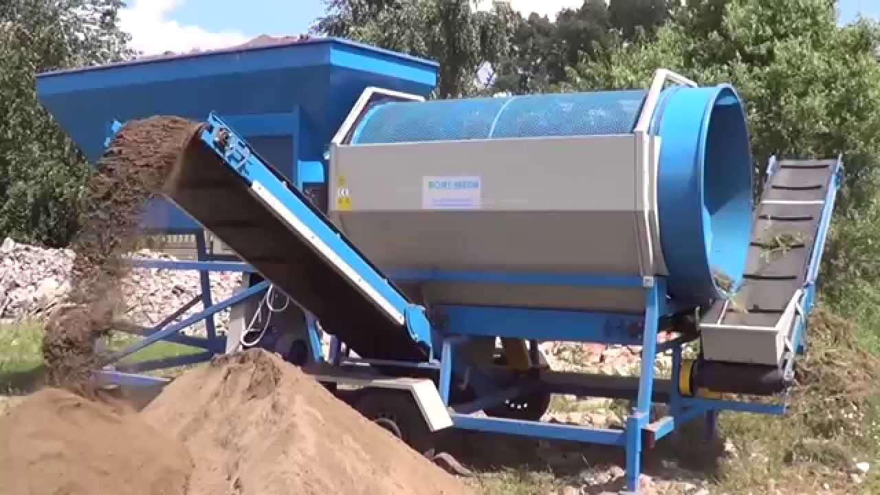 Przesiewacz bębnowy mobilny, drum screen, Siebtrommeln, SORT-MECH