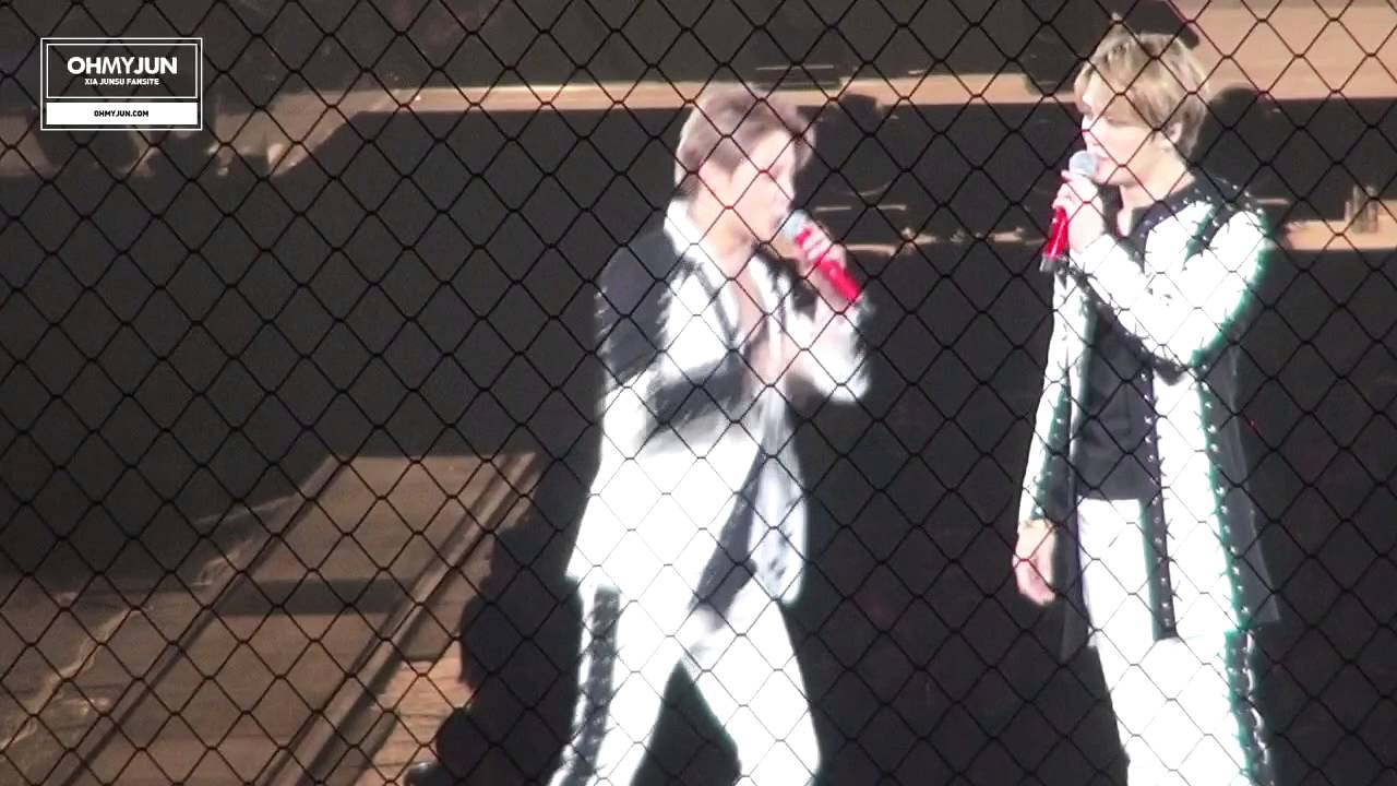 141119 JYJ in TOKYODOME Talk - 준수 ジュンス JUNSU 오야지개그 '카리스마를 위해! 준쥬와~' (자막有)