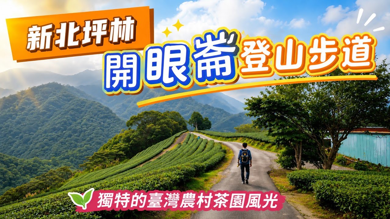 新北坪林 | 開眼崙步道O型 | 一路陡上到山頂 | 開了眼就回不去的絕美山景 | 獨特的臺灣農村茶園風光 ~115/1/6