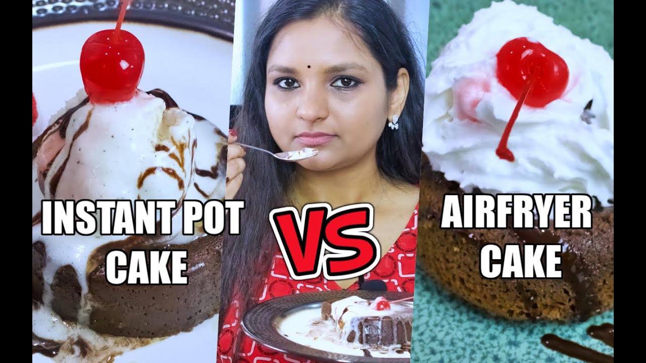 Molten Chocolate Lava Cake Using Airfryer and Instant Pot