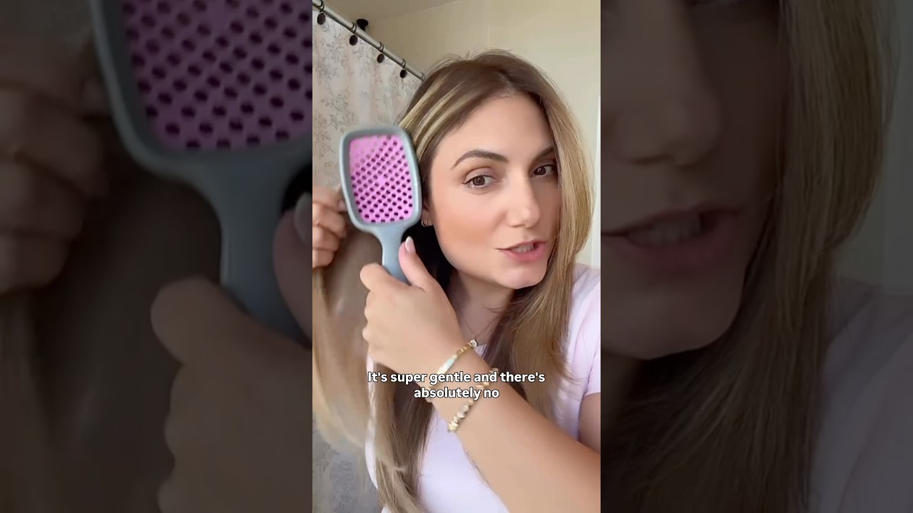 The viral detangling brush that SHOOK ME! Come see why! Comment Brush below for the link to purchase