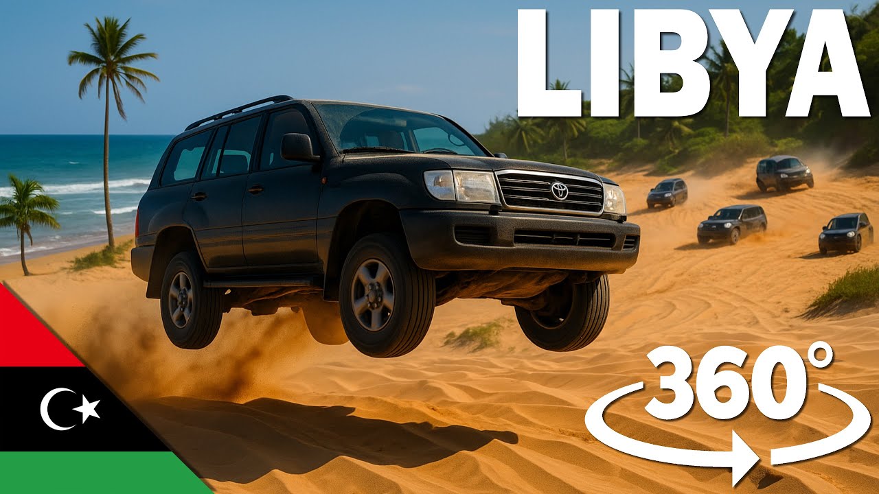 4x4 Sand Dune Rally in Libya | رالي سيارات دفع رباعي على كثبان ليبيا الرملية بزاوية 360