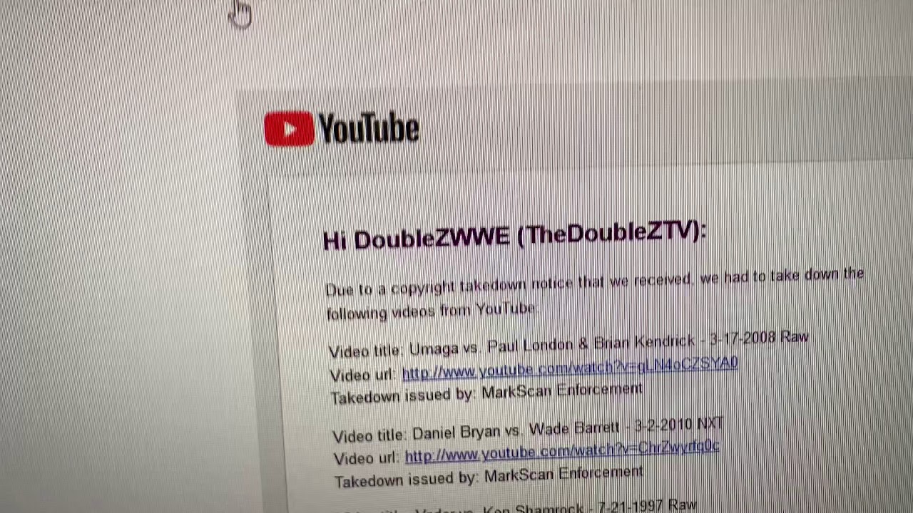MarkScan Enforcement Gave My DoubleZWWE Channel A Strike?!