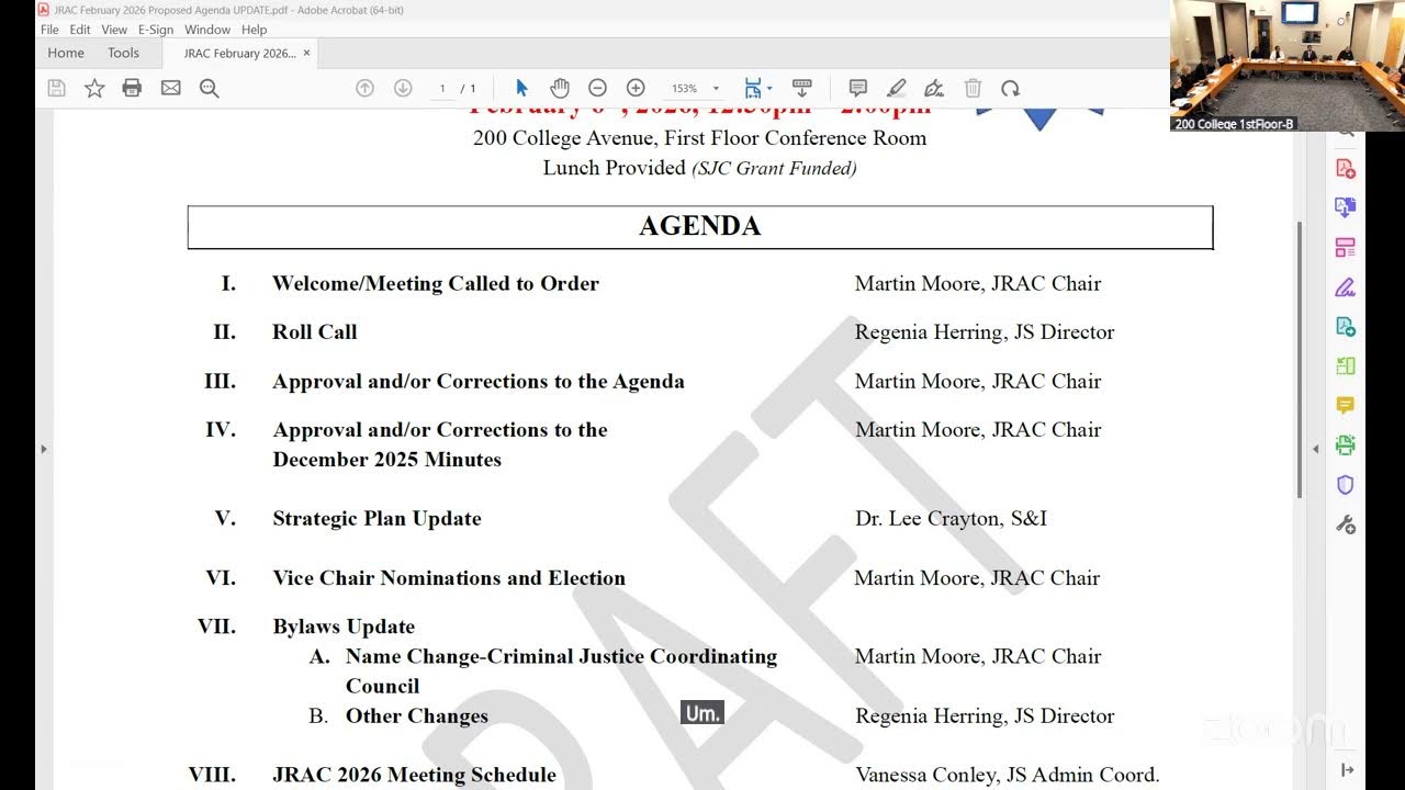 Juvenile Resource Advisory Council Meeting | Feb. 6, 2026