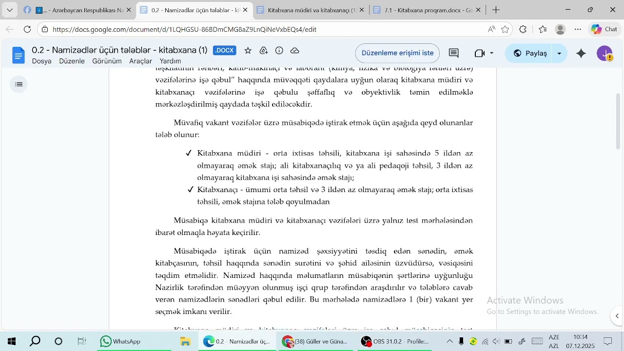 📚 Naxçıvanda Kitabxanaçı və Kitabxana Müdiri üzrə Test Mərhələsinə Qeydiyyat Başladı!